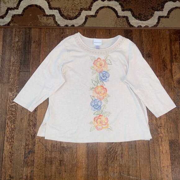 Alfred Dunner embroidered Top Size XL - Picture 2 of 3
